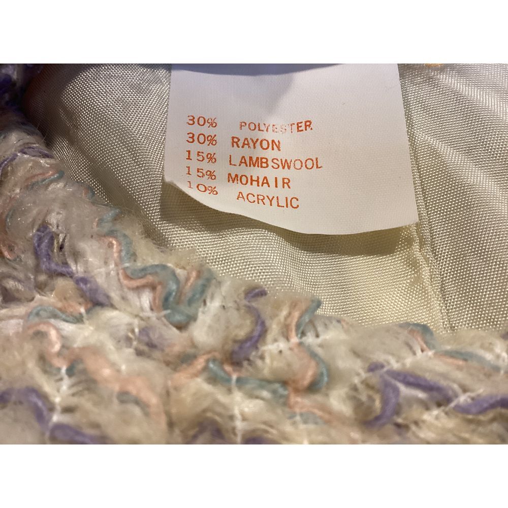 Vintage D.K. Gold by donnkenny Ladies Ivory with Pastels Blazer Coat, Size 10 - Picture 11 of 11